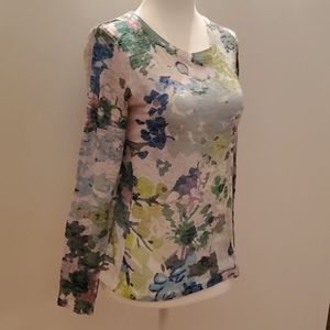 Before+Again multi colored scoop neck top